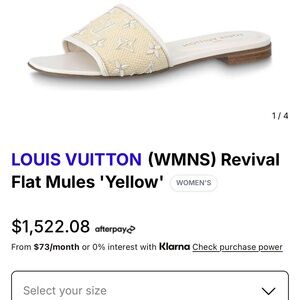 Louis Vuitton Women's Yellow Revival Mules